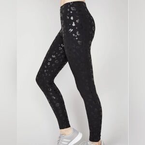 Black Leopard Print Leggings